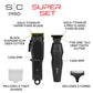 S|C   Rebel Clipper and Flex Trimmer Super Set with Tight Guards, Accessories and Travel Case