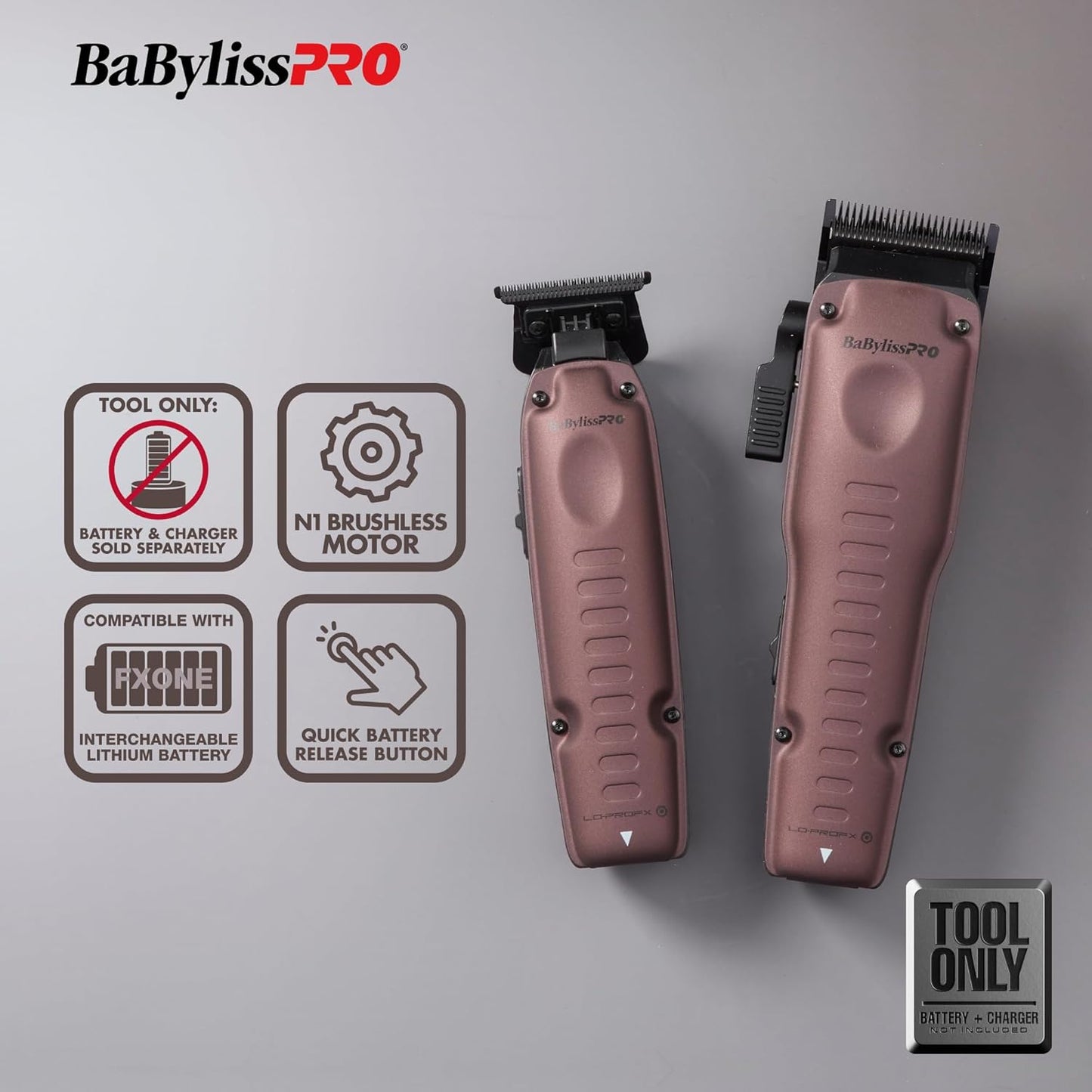 BaByliss PRO® FXONE LOPROFX Limited EditionPurple Tool Only Hair Clipper + Hair Trimmer