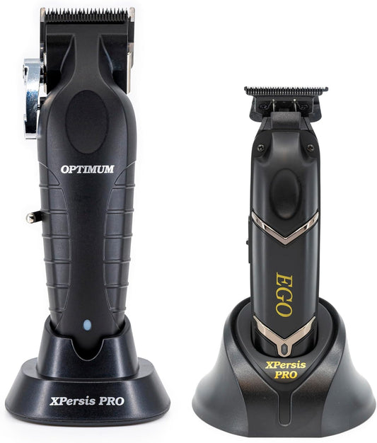 XPERSIS PRO Optimum Black Combo Cordless Hair Clipper & Ego Cordless Hair Trimmer