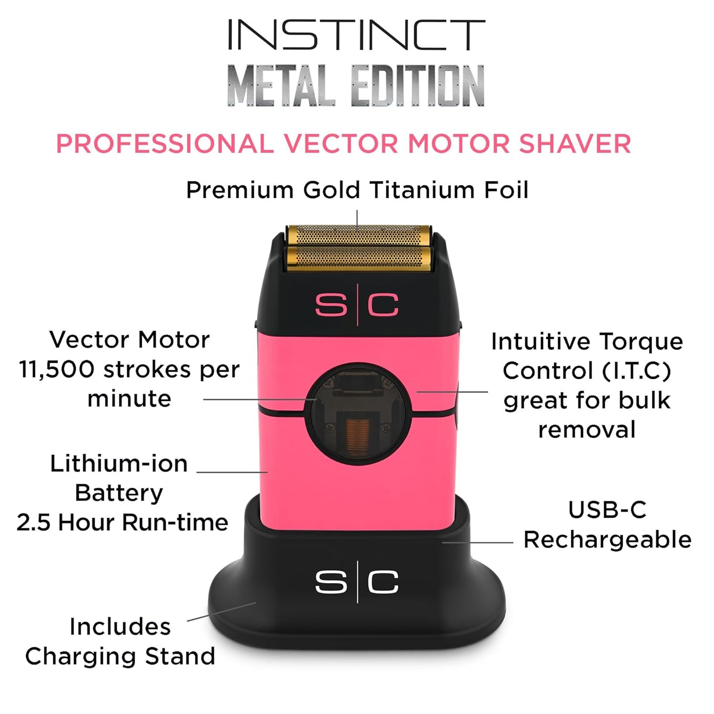 S|C Instinct Metal Double USB Double Foil Shaver