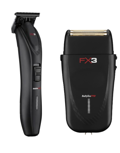 BaByliss LoPro FX3 Cordless Hair Trimmer & Foil Shaver Combo Black