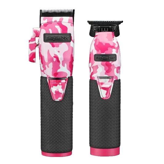 BaByliss PRO FX Clipper & Trimmer Pink Camo Set