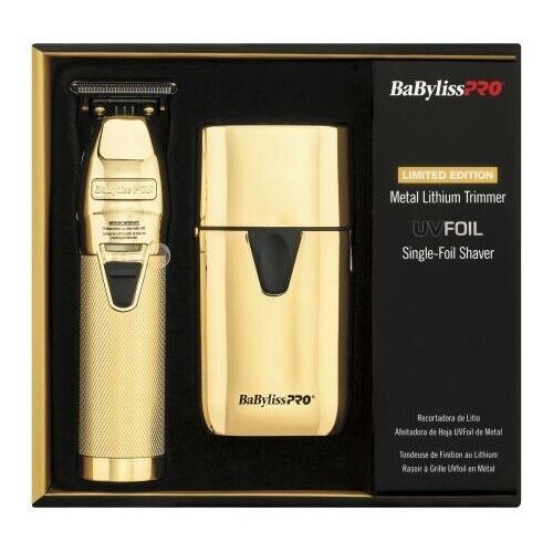 Babyliss FX Trimmer And Single UV Foil Shaver Gold