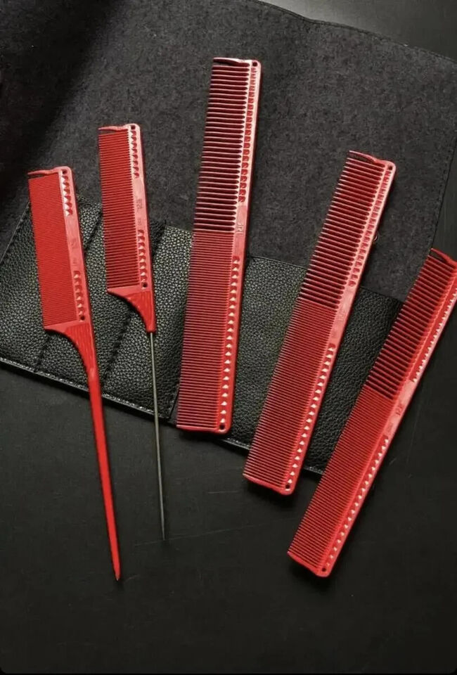 JRL Styling Set of 5 Barber Hair Stylist Comb