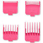 Gamma+ Dub Magnetic Tight Clipper Guards 4-Pack Cyan Pink