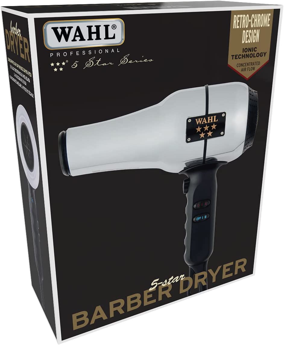 Wahl Professional 5-Star Ionic Retro-Chrome Design Hair Dryer