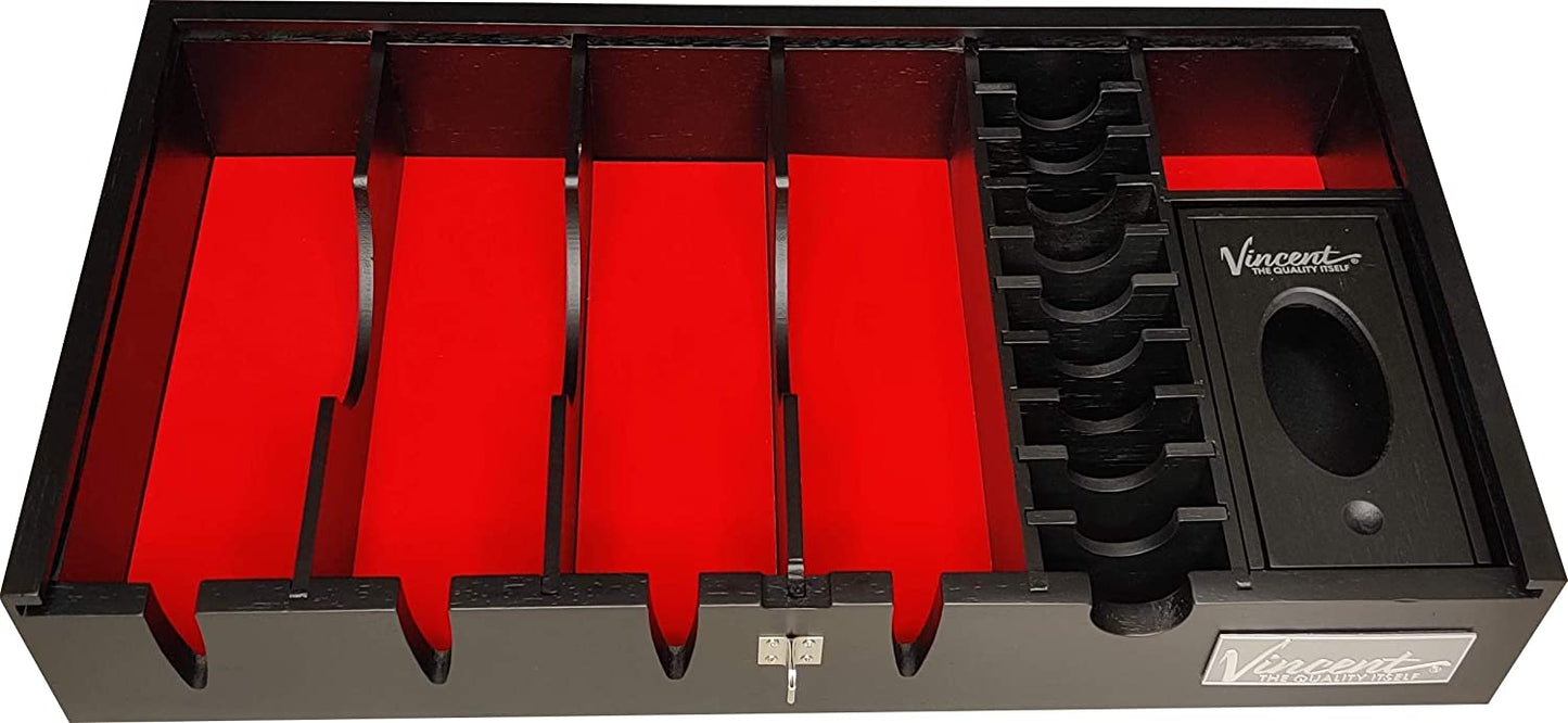 Vincent Countertop Tray Station Organizer 6 Black