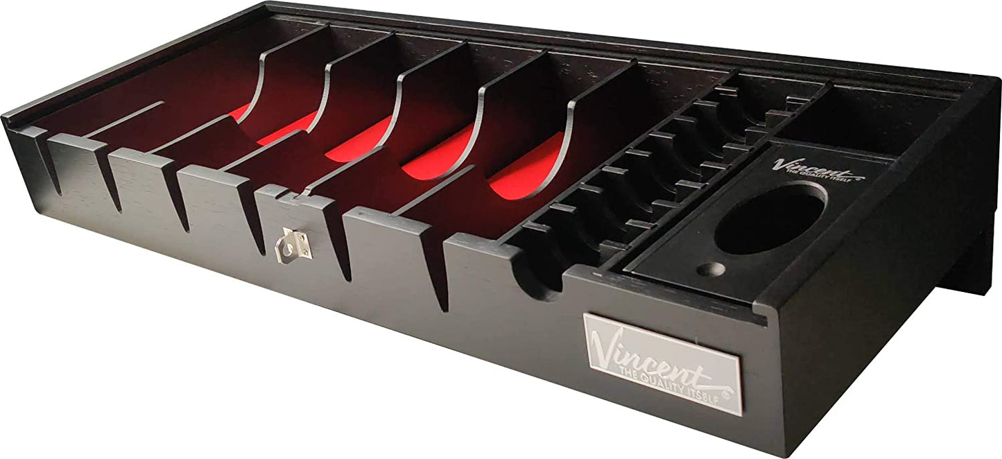 Vincent Countertop Tray Station Organizer 8 Black