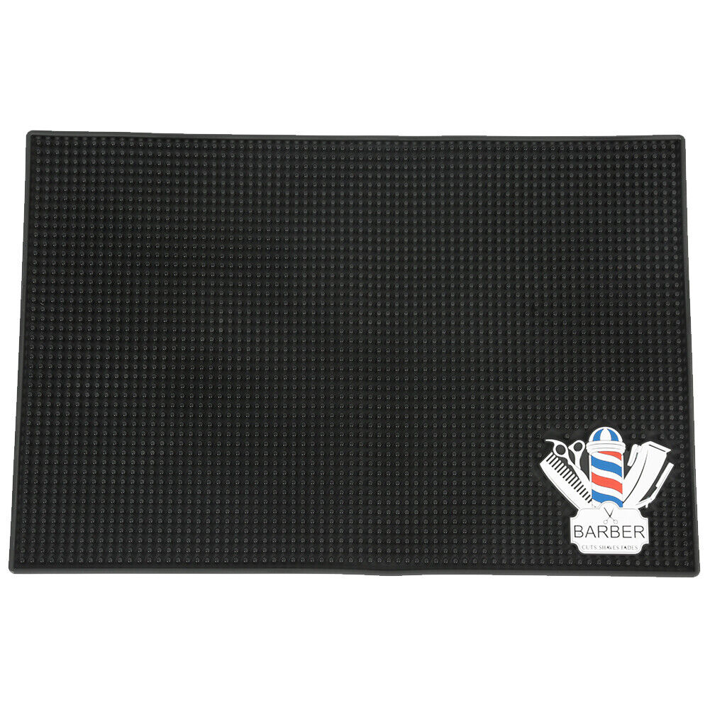 Barber And Salon Station Mat Black