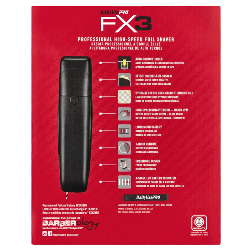 BaByliss FX3 Shaver Matte Black