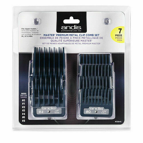 Andis Master Premium Guards Metal Clip 7 Pieces